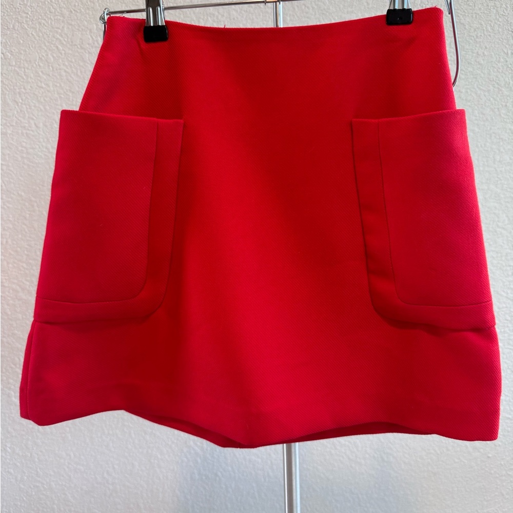 Women’s Express Red A-line mini skirt with two pockets